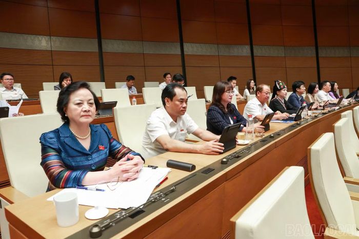 Các đại biểu Quốc hội tỉnh Lào Cai tham dự kỳ họp.