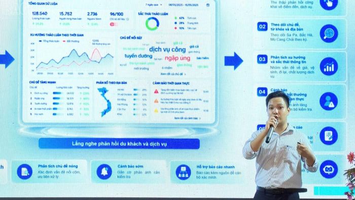 Doanh nghiệp tham luận tại hội thảo.