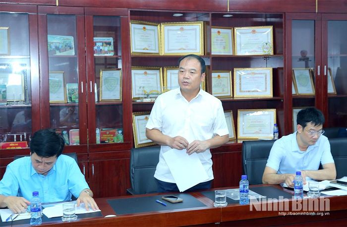 Lãnh đạo Sở Khoa học và Công nghệ phát biểu tại hội nghị.