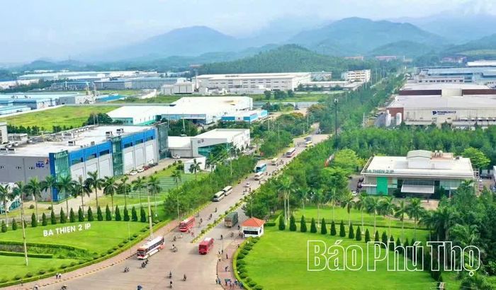 Hạ tầng đồng bộ cùng môi trường đầu tư thông thoáng giúp tỉnh Phú Thọ sẵn sàng đón các làn sóng dịch chuyển dòng vốn toàn cầu. Ảnh: Khu công nghiệp Bá Thiện 2 là điểm đến hấp dẫn của các nhà đầu tư.