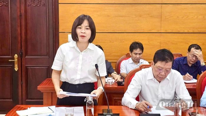 Đại diện lãnh đạo Sở Y tế báo cáo tại buổi làm việc - Ảnh: P.K
