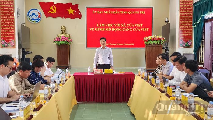Đồng chí Hoàng Nam, Phó Chủ tịch Thường trực UBND tỉnh phát biểu kết luận tại buổi làm việc - Ảnh: Tạ Hưng