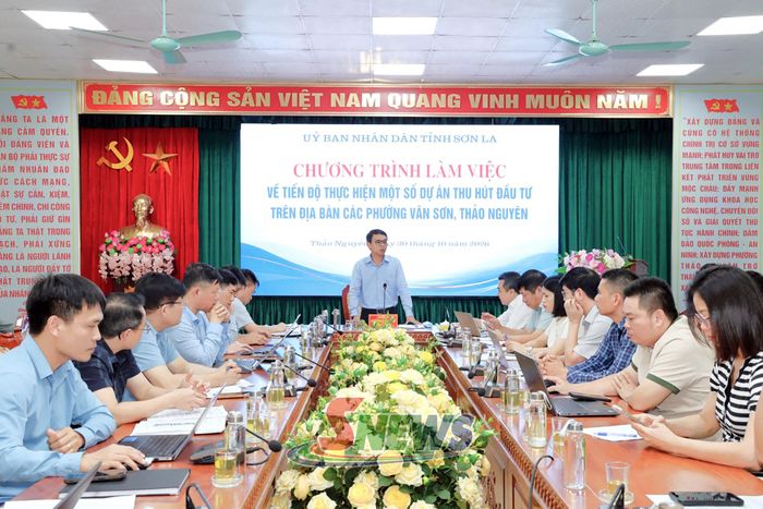 Đoàn công tác làm việc về tiến độ thực hiện một số dự án thu hút đầu tư.
