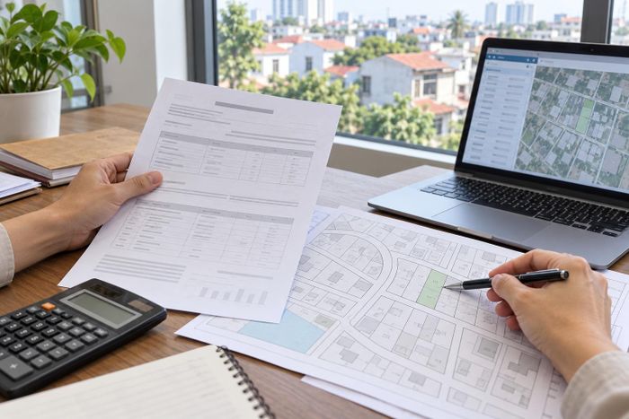 Cục Thuế yêu cầu rà soát, cập nhật chính xác thông tin người nộp thuế và thửa đất. (Ảnh có sử dụng AI).