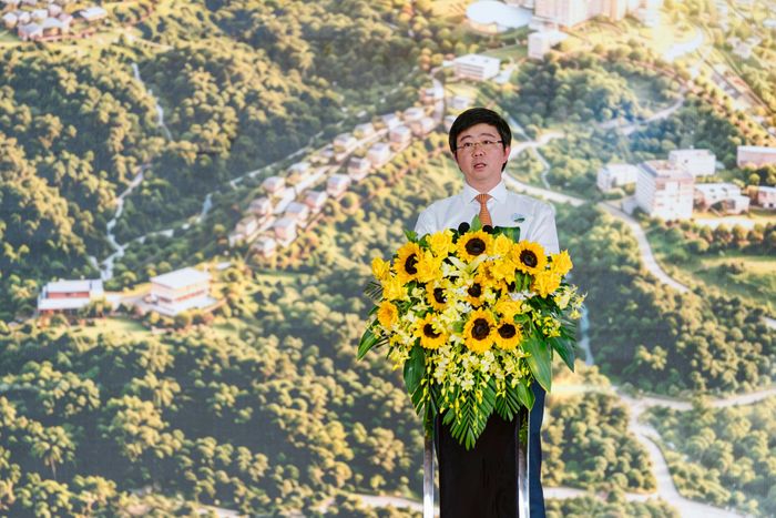 Ông Bùi Hoàng Phương, Chủ tịch UBND tỉnh Quảng Trị, phát biểu tại buổi lễ.
