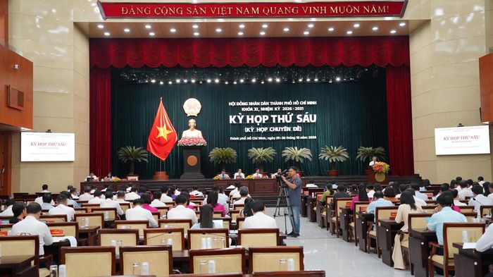 Quang cảnh Kỳ họp thứ sáu HĐND TP.HCM khóa XI, nhiệm kỳ 2026 - 2031.