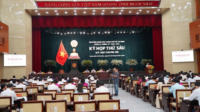 Quang cảnh Kỳ họp thứ sáu HĐND TP.HCM khóa XI, nhiệm kỳ 2026 - 2031.