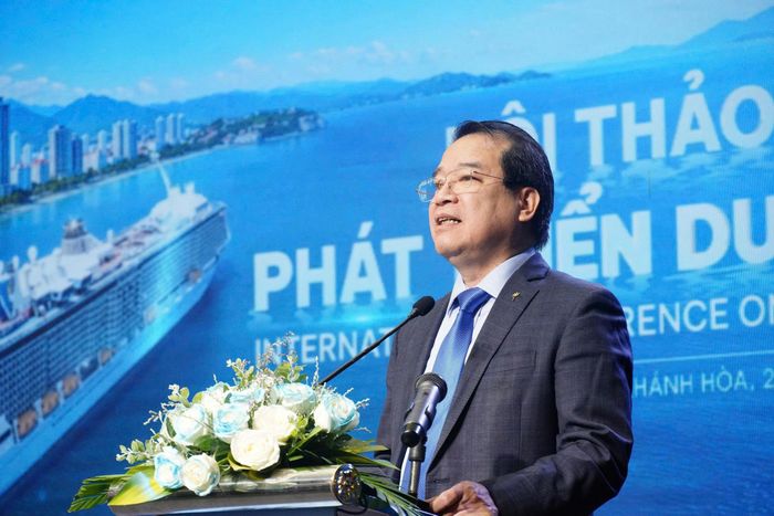 Phó cục trưởng Cục Du lịch quốc gia Việt Nam Hà Văn Siêu phát biểu chỉ đạo hội thảo.