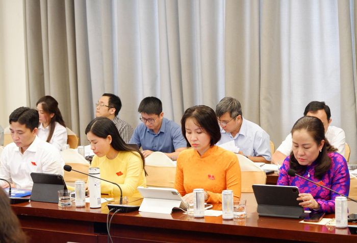 Các đại biểu tại phiên thảo luận tổ. Ảnh: Tịnh Hà