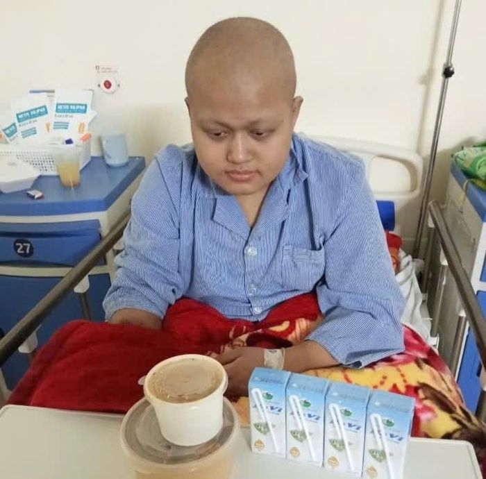 Hình ảnh Cường khi đang điều trị ung thư xương. Ảnh nhân vật cung cấp.