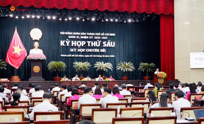 Quang cảnh Kỳ họp thứ Sáu HĐND TP. Hồ Chí Minh. Ảnh: Hoa Lê