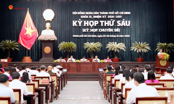 Quang cảnh Kỳ họp thứ Sáu HĐND TP. Hồ Chí Minh. Ảnh: Hoa Lê