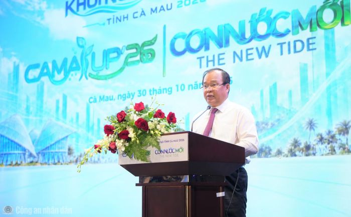 Ông Nguyễn Minh Luân, Phó Chủ tịch UBND tỉnh Cà Mau phát biểu khai mạc.
