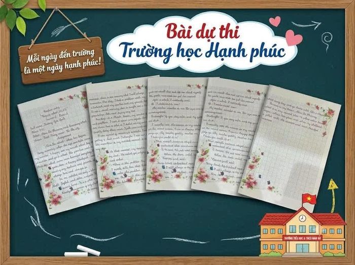 Bài dự thi viết tay bằng Tiếng Anh nắn nót, đầy cảm xúc của em Trương Gia Linh (học sinh lớp 4A1, Trường Tiểu học & THCS Nam Dư, Hà Nội)