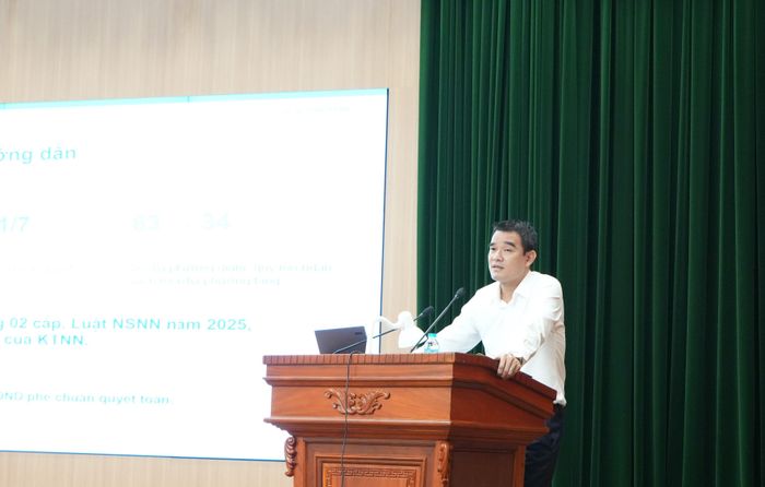 ông Đỗ Xuân Long - Phó Vụ trưởng Vụ Tổng hợp, Hướng dẫn kiểm toán Báo cáo quyết toán ngân sách địa phương. Ảnh: QUỲNH ANH