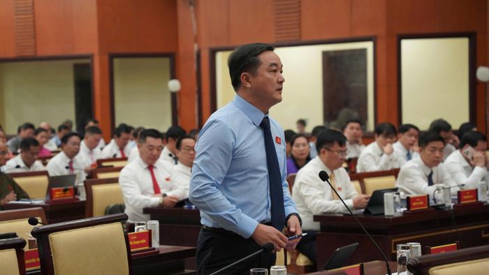 Ông Bùi Tá Hoàng Vũ, Giám đốc Sở Công Thương TP.HCM trả lời tại kỳ họp.