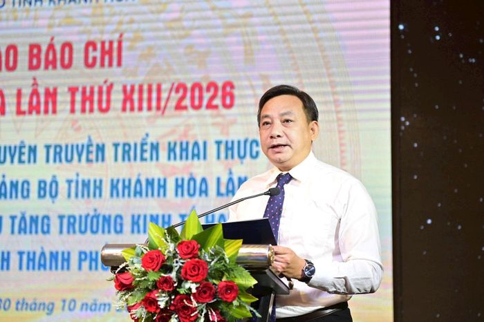 Ông Phan Toàn Thắng - Chánh Văn phòng Hội Nhà báo Việt Nam phát biểu. Ảnh: PV
