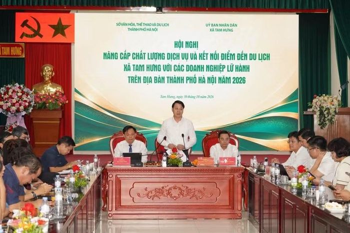 Hội nghị khảo sát, kết nối các điểm đến du lịch trên địa bàn xã với doanh nghiệp lữ hành thành phố.