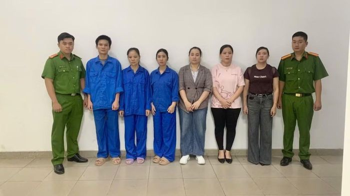 Sáu bị can còn lại liên quan vụ án. (Ảnh: Công an thành phố Đồng Nai cung cấp)