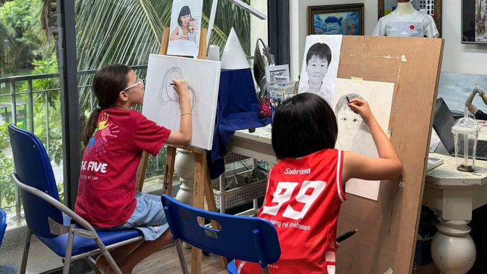 Các em nhỏ tại lớp học của Diễm Hằng.