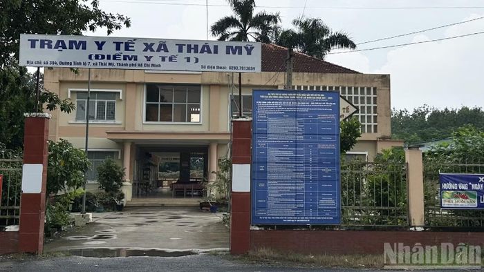 Trạm y tế xã Thái Mỹ với cơ sở vật chất khang trang. (Ảnh: HOÀNG LIÊM)