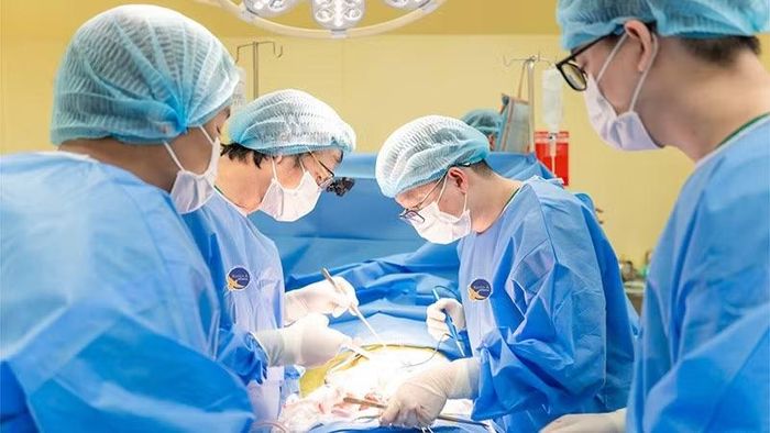 Ê-kíp ghép thận. (Ảnh: Bệnh viện cung cấp)