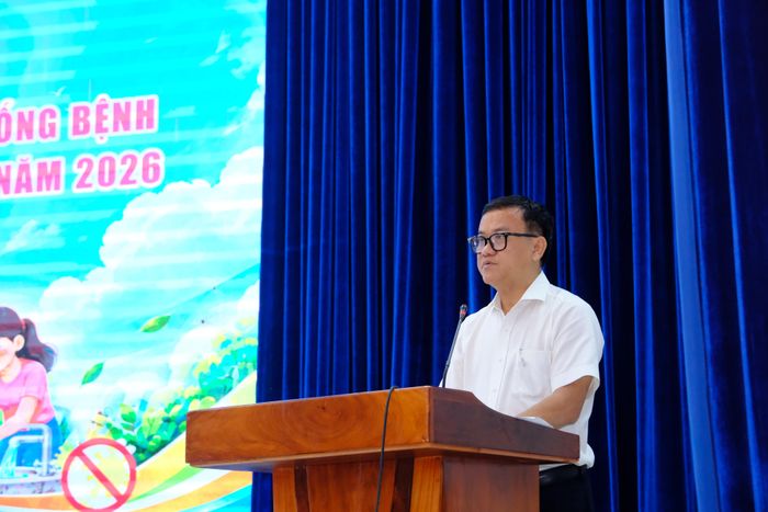  TS-BS Huỳnh Minh Chín, Phó Giám đốc Sở Y tế TPHCM phát biểu tại lễ phát động 