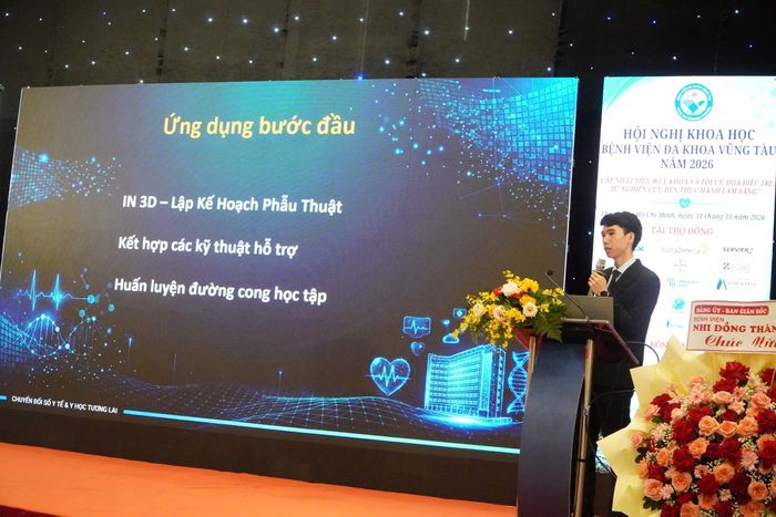  BSNT.CKI. Trần Tuấn Kiệt báo cáo đề tài In 3D trong chấn thương chỉnh hình tại Bệnh viện Đa khoa Vũng Tàu - Ứng dụng bước đầu và tương lai. 