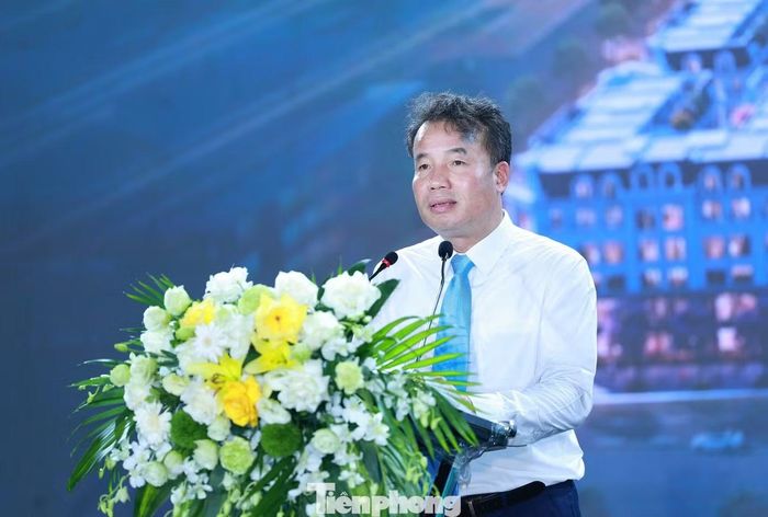 Ông Nguyễn Thế Mạnh - Chủ tịch UBND tỉnh Thái Nguyên - phát biểu tại buổi lễ
