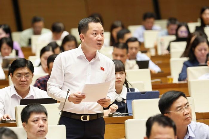 Đại biểu Quốc hội thành phố Đồng Nai Trịnh Xuân An phát biểu tại Quốc hội. Ảnh: Doãn Tấn/TTXVN