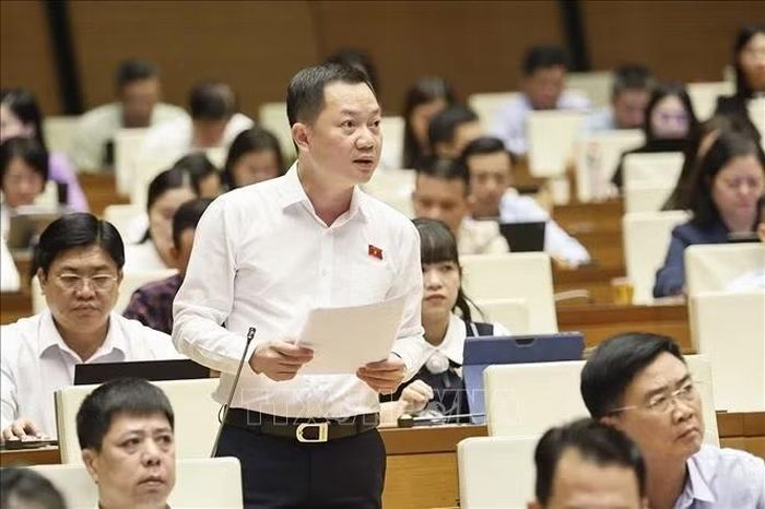 Đại biểu Quốc hội thành phố Đồng Nai Trịnh Xuân An phát biểu. Ảnh: Doãn Tấn/TTXVN