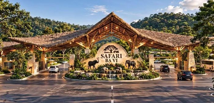 Phối cảnh cổng vào công viên Safari Ba Vì.