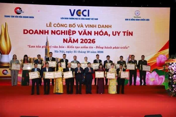Vinh danh Top 20 doanh nghiệp văn hoá, uy tín năm 2026