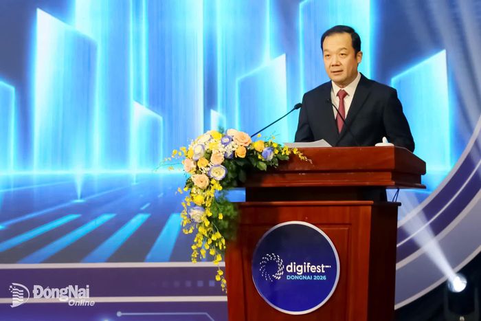 Thứ trưởng Bộ Khoa học và Công nghệ Phạm Đức Long phát biểu tại diễn đàn. Ảnh: Hải Quân