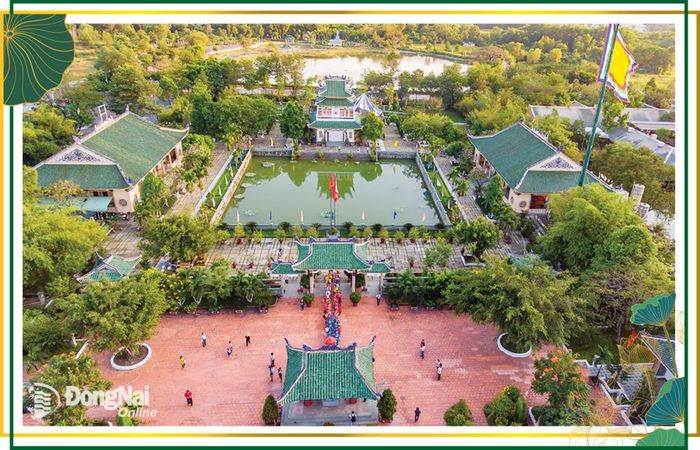 Văn miếu Trấn Biên nhìn từ trên cao. Ảnh: Lò Văn Hợp