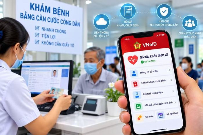 Sổ sức khỏe điện tử trên ứng dụng VNeID giúp người dân tra cứu thông tin khám chữa bệnh, theo dõi lịch sử điều trị và giảm giấy tờ khi đi khám. Ảnh minh họa: AI