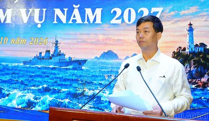 Đồng chí Nguyễn Minh Toàn - Ủy viên Ban Thường vụ Tỉnh ủy, Trưởng Ban Tuyên giáo Tỉnh ủy phát biểu tại hội nghị.