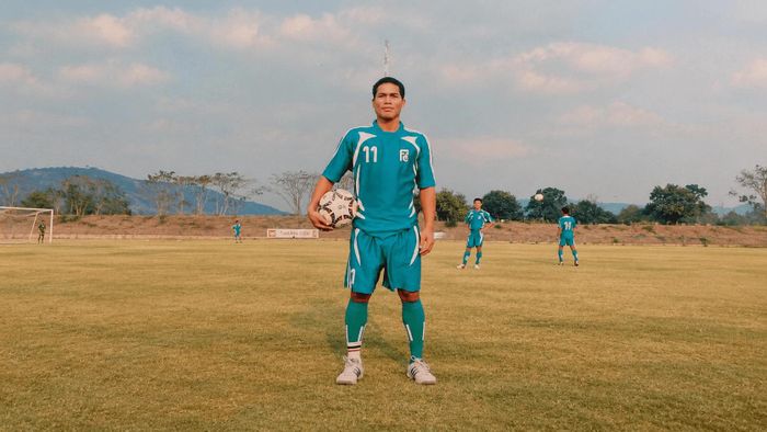 Anh K’Brèo khi đang thi đấu trong màu áo “Cơn lốc cao nguyên”