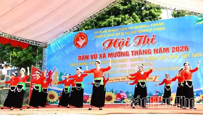 Hưởng ứng Lễ phát động, xã Mường Thàng tổ chức Hội thi Dân vũ năm 2026.