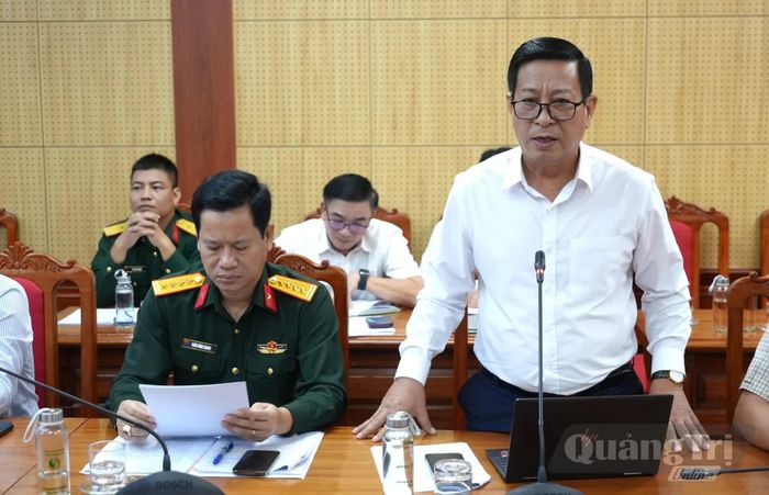 Lãnh đạo Ban Quản lý Vườn Quốc gia Phong Nha-Kẻ Bàng phát biểu tại buổi làm việc - Ảnh: T.Đ
