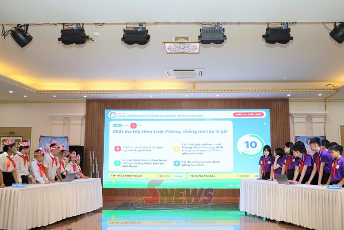 Phần thi kiến thức của Trường TH-THCS Mường Sại, xã Mường Sại và Trường THCS Võ Thị Sáu, xã Phù Yên.