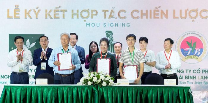 Đại diện các doanh nghiệp ký kết thỏa thuận hợp tác tại Diễn đàn.