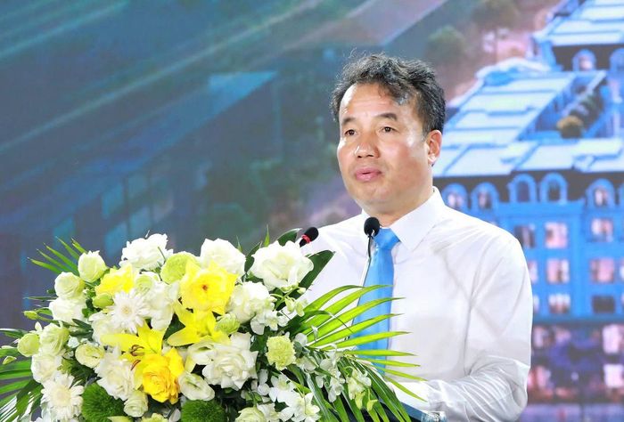 Đồng chí Chủ tịch UBND tỉnh Thái Nguyên Nguyễn Thế Mạnh phát biểu tại Lễ khánh thành.