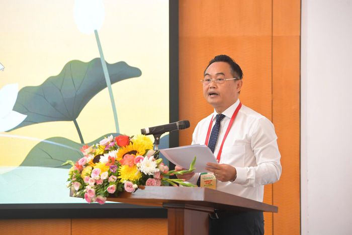 PGS. TS. Lê Hải Đăng - Giám đốc Bảo tàng Dân tộc học Việt Nam phát biểu đề dẫn. Ảnh: P. Sỹ