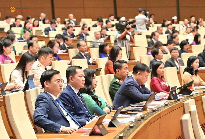 Các đại biểu Quốc hội dự phiên họp toàn thể của Quốc hội. Ảnh: Quang Khánh