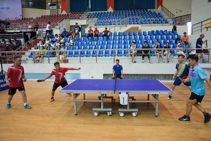 Nội dung đôi nam môn bóng bàn diễn ra gay cấn và hấp dẫn ngay sau lễ khai mạc