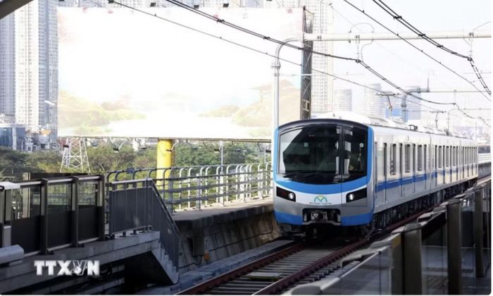Metro Bến Thành - Suối Tiên. Ảnh: TTXVN