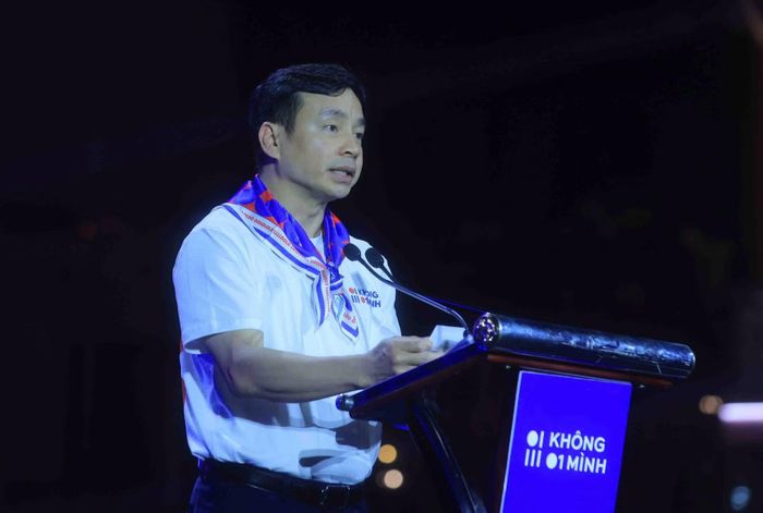 Trung tướng Lê Xuân Minh phát biểu tại buổi lễ.