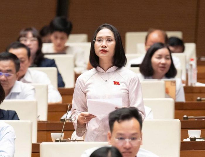 Đại biểu Nàng Xô Vi phát biểu. Ảnh: Cổng thông tin điện tử Quốc hội
