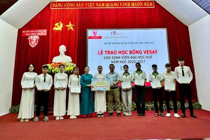 Nguồn học bổng do tổ chức VESAF tài trợ, với tổng kinh phí 164.640.000 đồng
